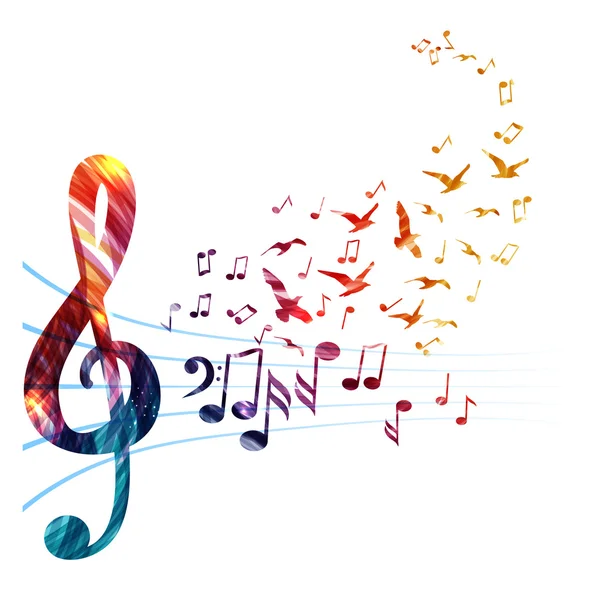 Diverses notes de musique fond — Image vectorielle