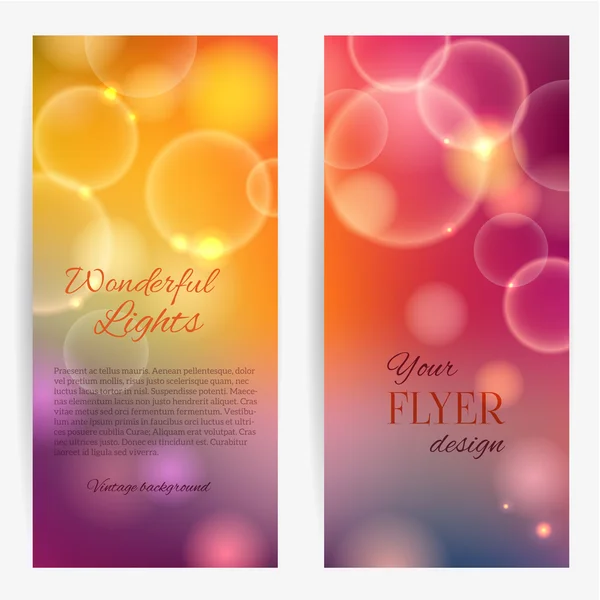 Banners design med ljus — Stock vektor