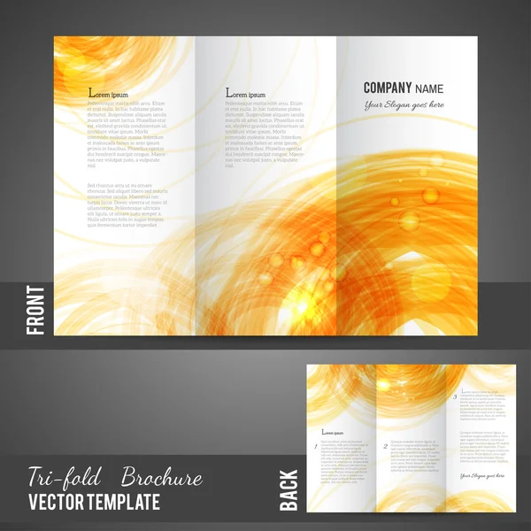 Three fold brochure design — Stock Vector