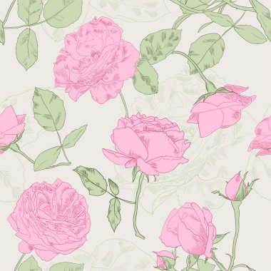 Dikişsiz gül deseni