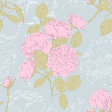 Dikişsiz gül deseni