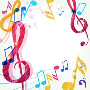 çeşitli müzik notlar arka plan