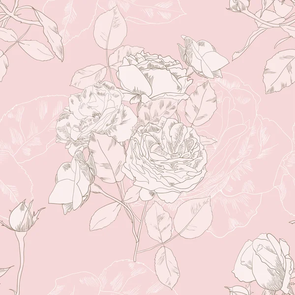 Roses sans couture — Image vectorielle