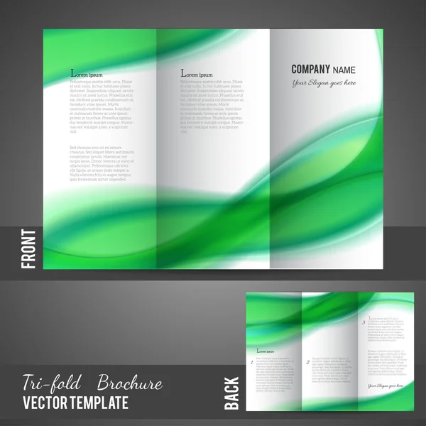 Diseño de tres folletos — Vector de stock