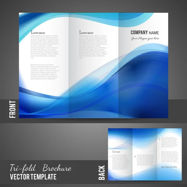 Three fold brochure design — Stock Vector