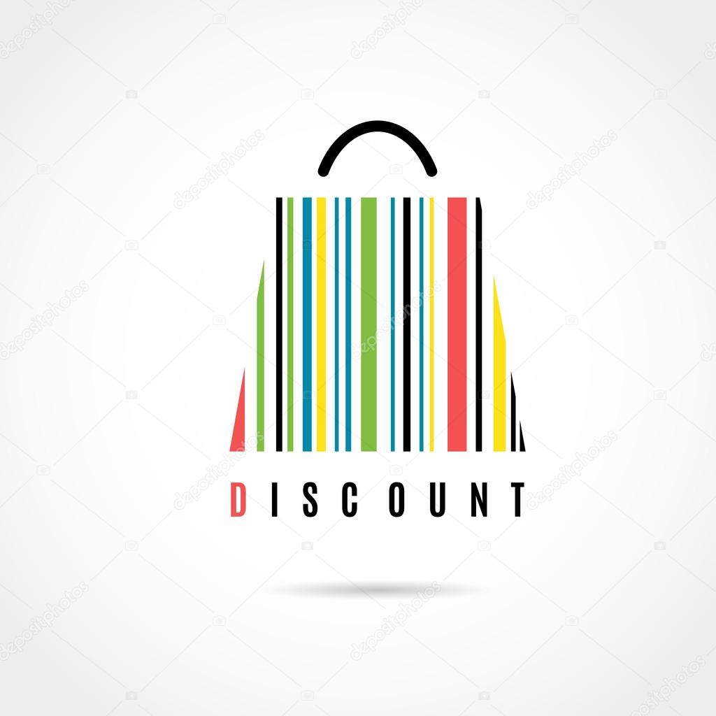 Discount. Fashion barcode vector image
