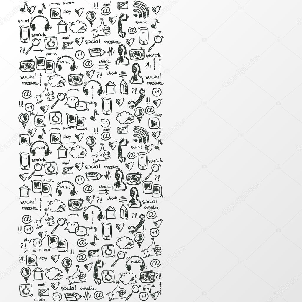 Social media sketch background