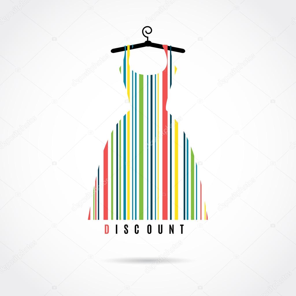 Discount. Fashion barcode vector image