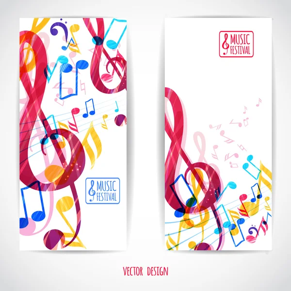 Twee muziek banners — Stockvector