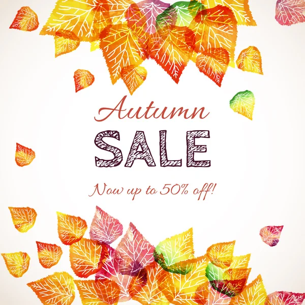 Autumn sale — Stock Vector