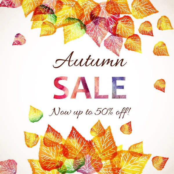 Autumn sale — Stock Vector