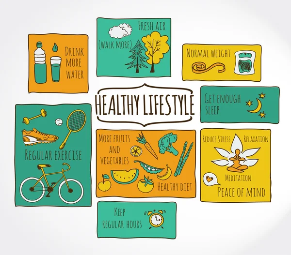 Healthy lifestyle — Stock Vector