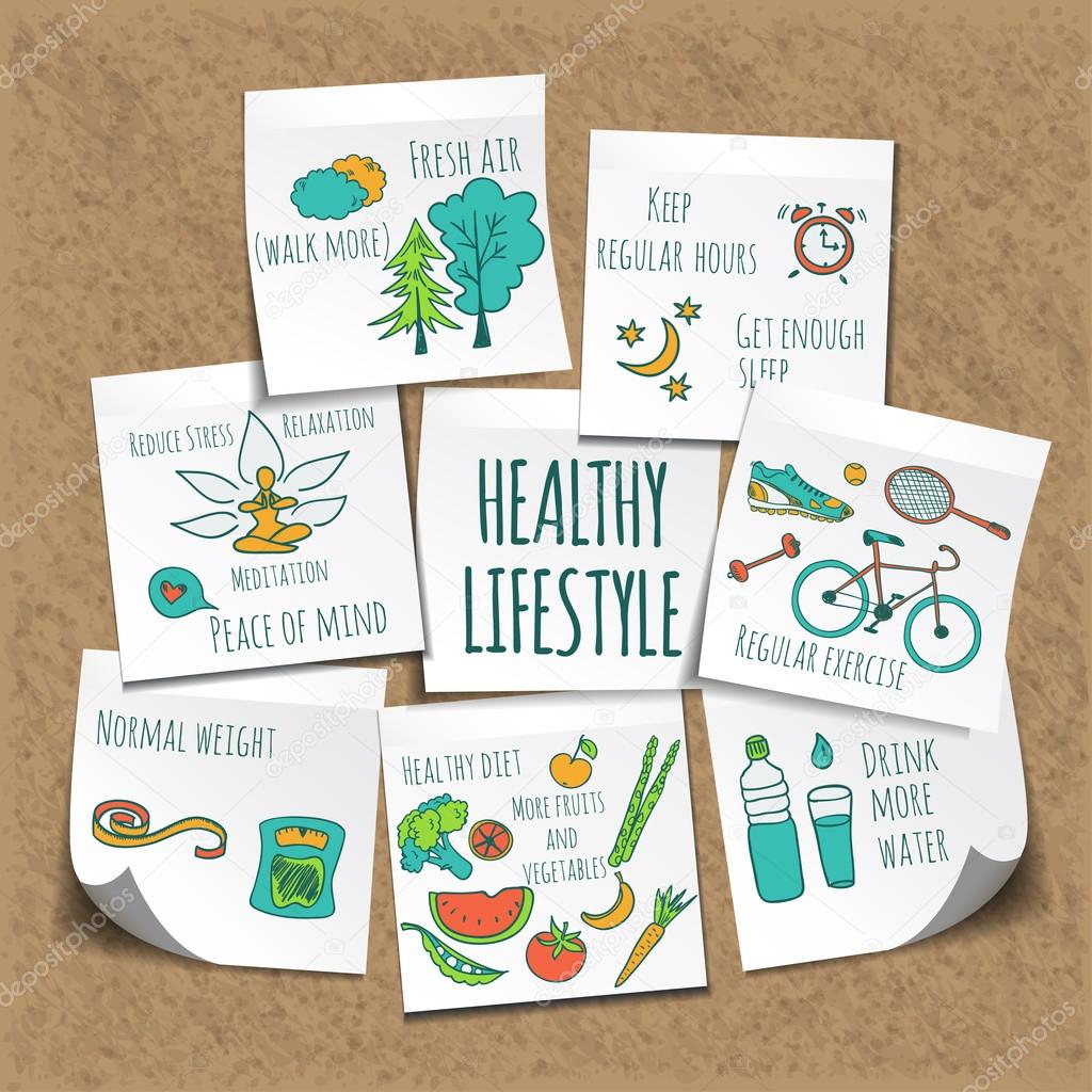 Healthy lifestyle background