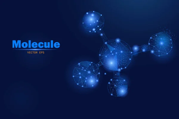 Molekül yapısı. Düşük polimer kablo. Bilim fütüristik kavramı