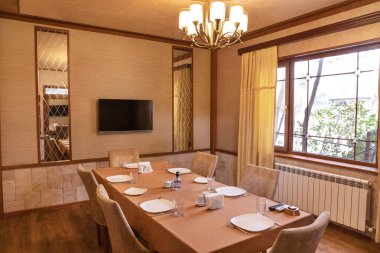 Modern restoran şölen salonu iç mimarisi