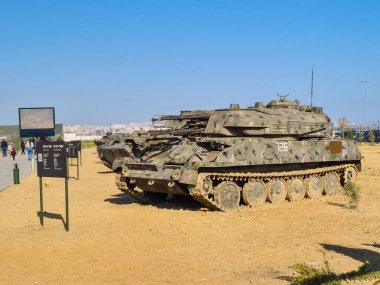 ZSU-23-4 Shilka hafif zırhlı Sovyet kendinden itişli radar güdümlü uçaksavar sistemi Bakü, Azerbaycan, 04-16-2021