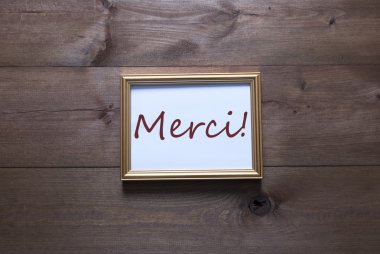 Kopya alanı merci ile Altın Resim Çerçevesi Demek Teşekkür Ederim