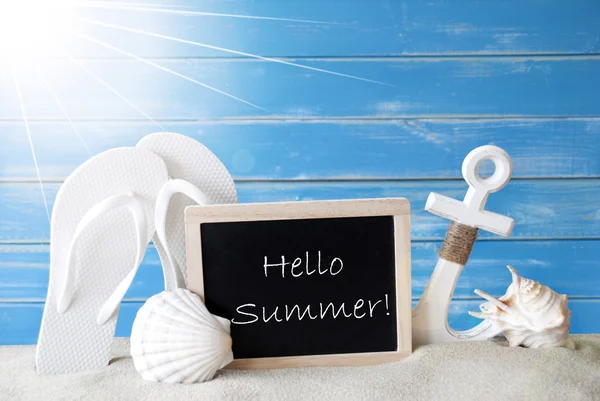 Sunny Card With Hello Summer — Stock Photo, Image