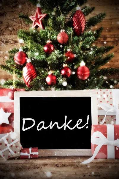 Weihnachtsbaum mit Dankeschön — Stockfoto