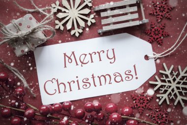 Nostaljik dekorasyon, etiket metin mutlu Noeller ile
