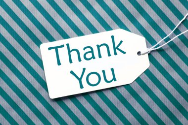 Etiket Turkuaz Ambalaj Kağıdı, Metin Teşekkür Ederim