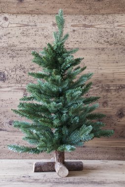 Dikey Noel ağacı, ahşap arka plan