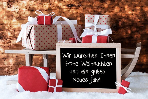 Sleigh, Neve, Bokeh, Weihnachten Neues Jahr significa Natal Ano Novo — Fotografia de Stock