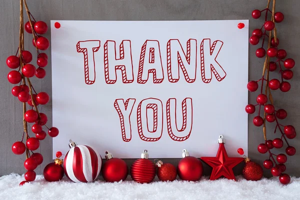 Etiket, kar, Noel topları, metin teşekkür ederim