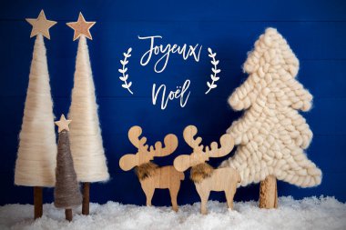 Noel Ağacı, Geyik, Kar, Joyeux Neol Mutlu Noeller