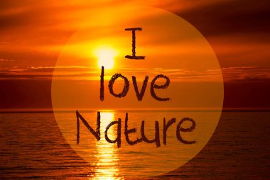 Romantik Okyanus Günbatımı, Gündoğumu, Doğayı Seviyorum Metni