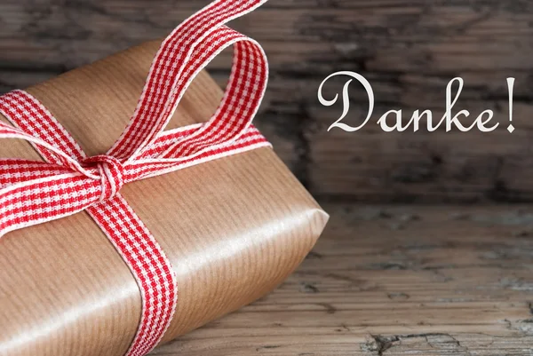 Gift with Danke — Stock Photo, Image