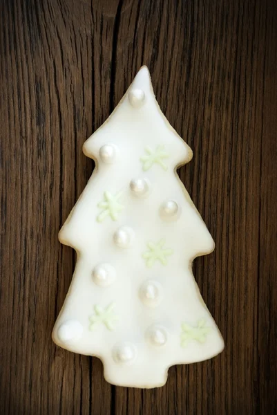 Cookie sapin de Noël sur bois IV — Photo