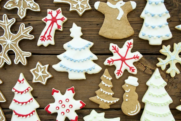 Biscoitos de Natal decorados — Fotografia de Stock