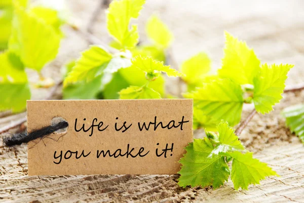 Life Is What You Make It Label — Stock Photo, Image