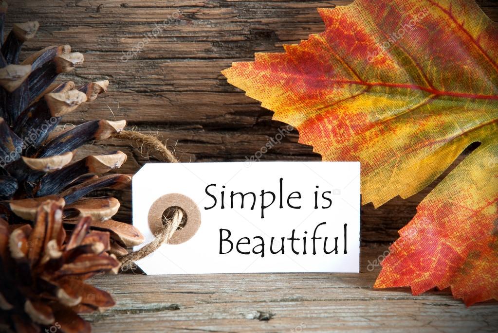 Autumn Label with Simple is Beautiful