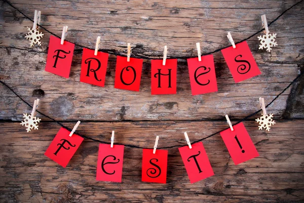 Tags with Frohes Fest — Stock Photo, Image