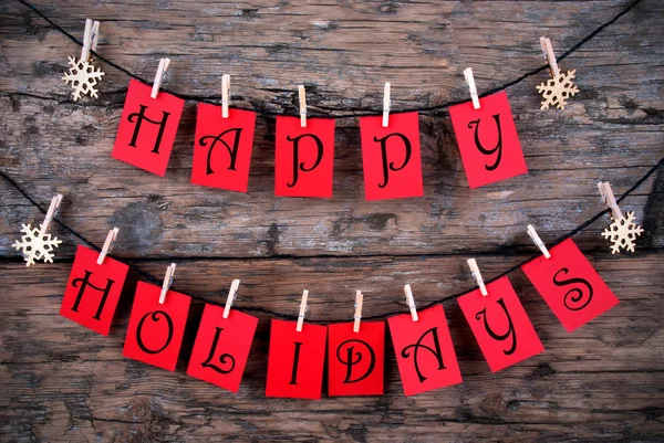 Felices Fiestas Saludos en una Línea — Foto de Stock