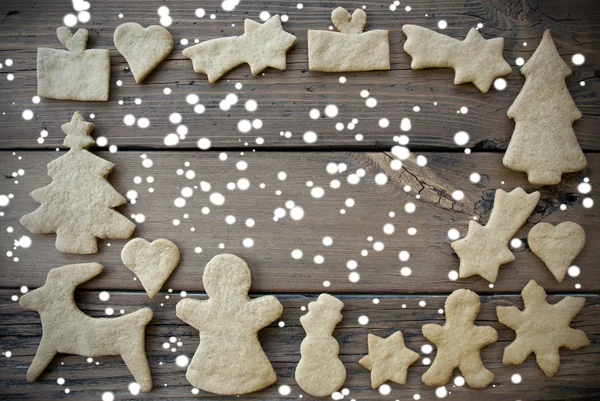 Ginger Bread Frame in the Snow — Stock Photo, Image