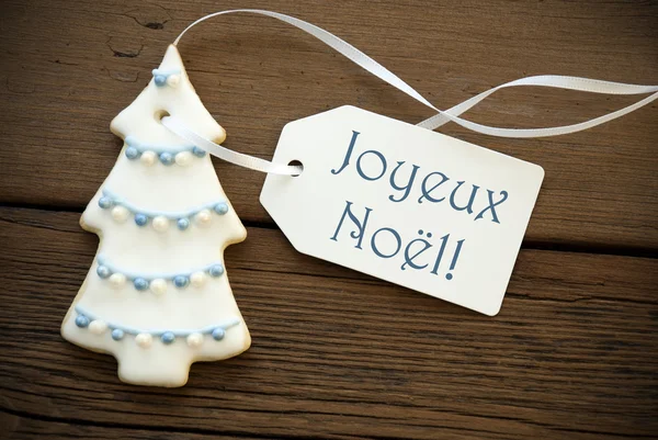 Blue joyeux noel als Weihnachtsgruß — Stockfoto