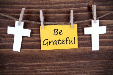 Kelime ile sarı etiket minnettar olmak