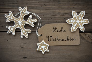 Zencefil Ekmek yıldız Frohe Weihnachten afiş