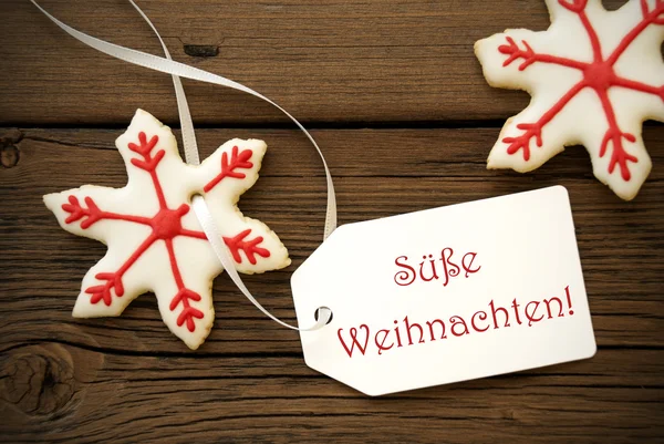 Suesse Weihnachten on a Label — Stock Photo, Image