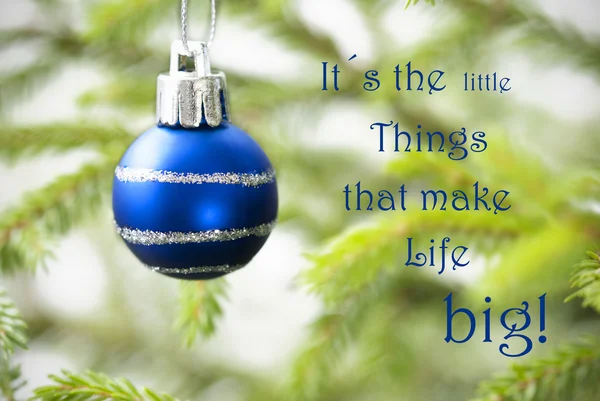 Vértes egy kék karácsonyi bál élet idézet — Stock Fotó