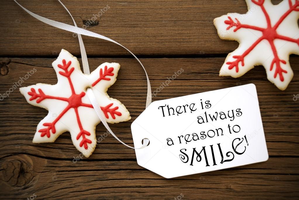 Red Christmas Star Cookies With Life Quote On It