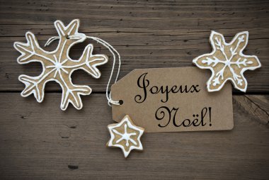 Zencefil Ekmek yıldız Joyeux Noel etiketi
