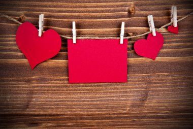 Kopya alanı ve çerçeve ile kırmızı etiket