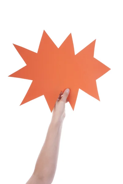 Orange Empty Speech Balloon — Stock Photo, Image