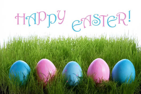 Ostereier mit Text Frohe Ostern — Stockfoto