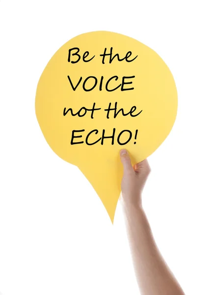 Yellow Speech Balloon With Be The Voice — Stock Photo, Image