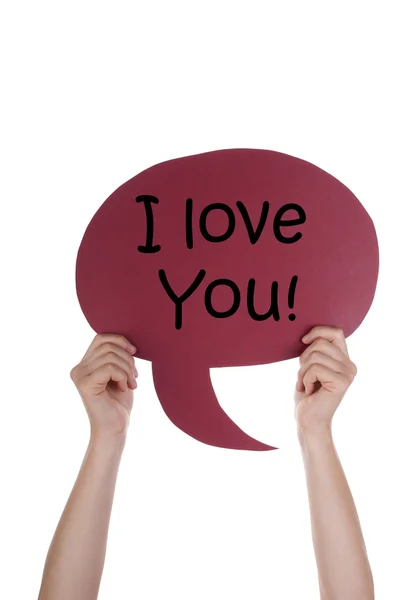 Red Speech Balloon With I Love You — Stock Photo, Image